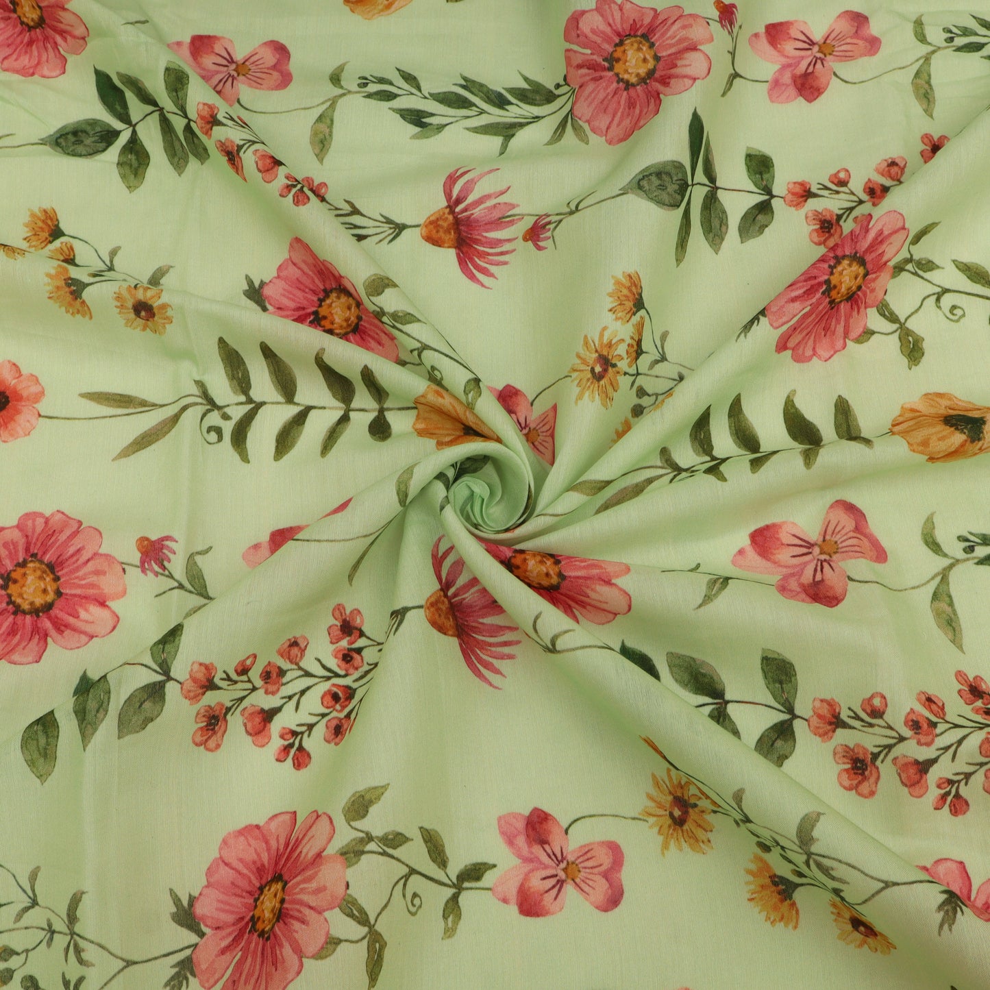 Mul Chanderi Digital Print Fabric