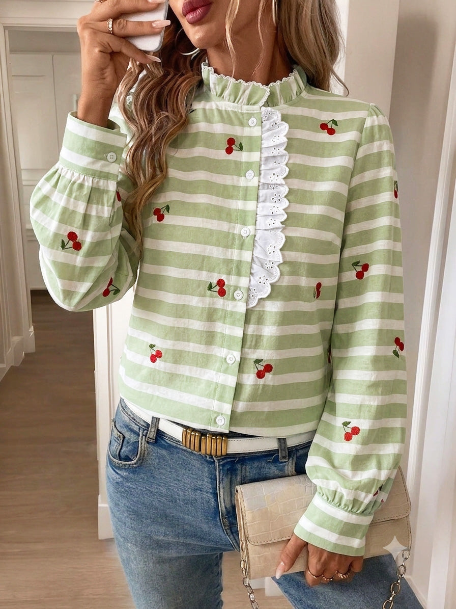 Cotton Print Embroidery Fabric