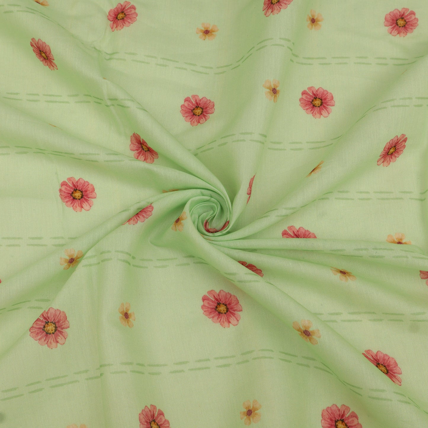 Mul Chanderi Digital Print Fabric