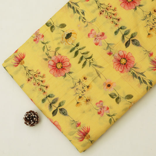 Mul Chanderi Digital Print Fabric