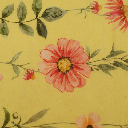 Mul Chanderi Digital Print Fabric