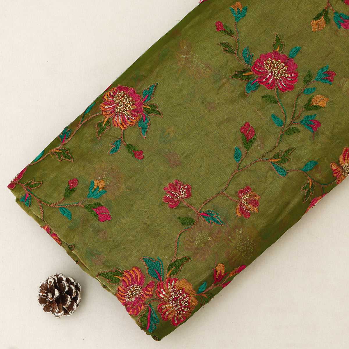 Pure Organza Tissue Embroidery Fabric