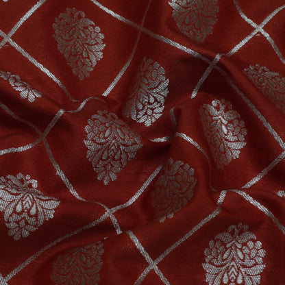 Rust Color Brocade Fabric