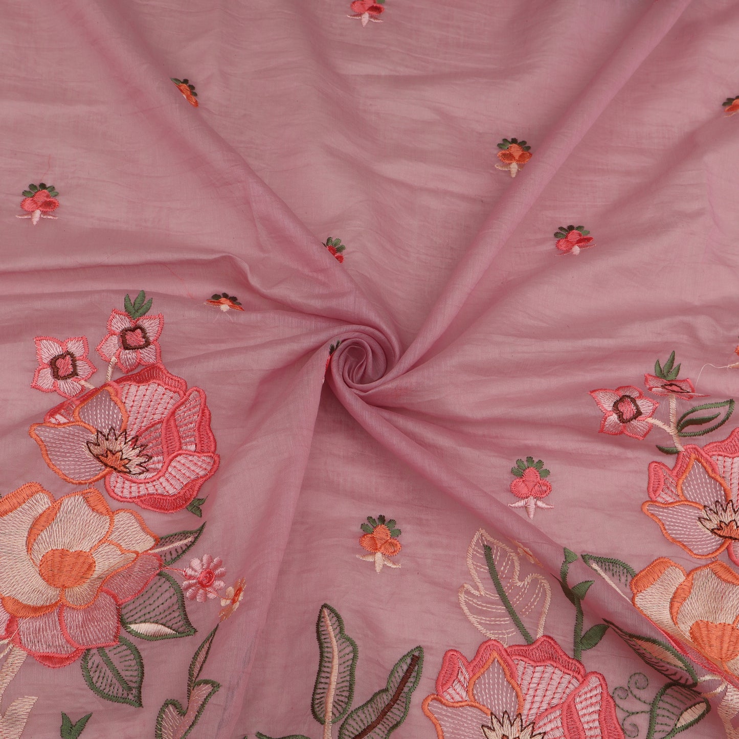 Mul Chanderi Embroidery Fabric