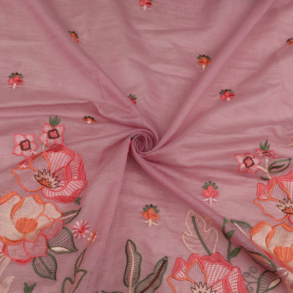 Mul Chanderi Embroidery Fabric