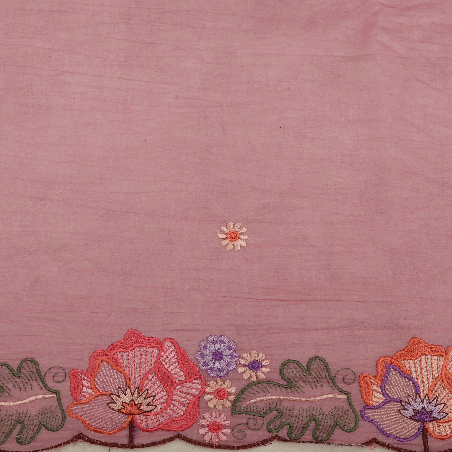 Mul Chanderi Embroidery Fabric