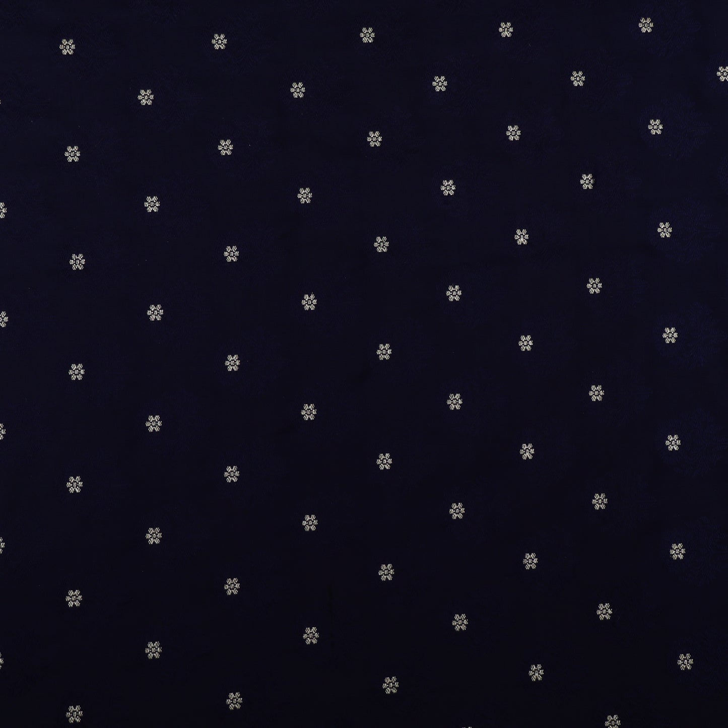 Navy Blue Color  Brocade Fabric