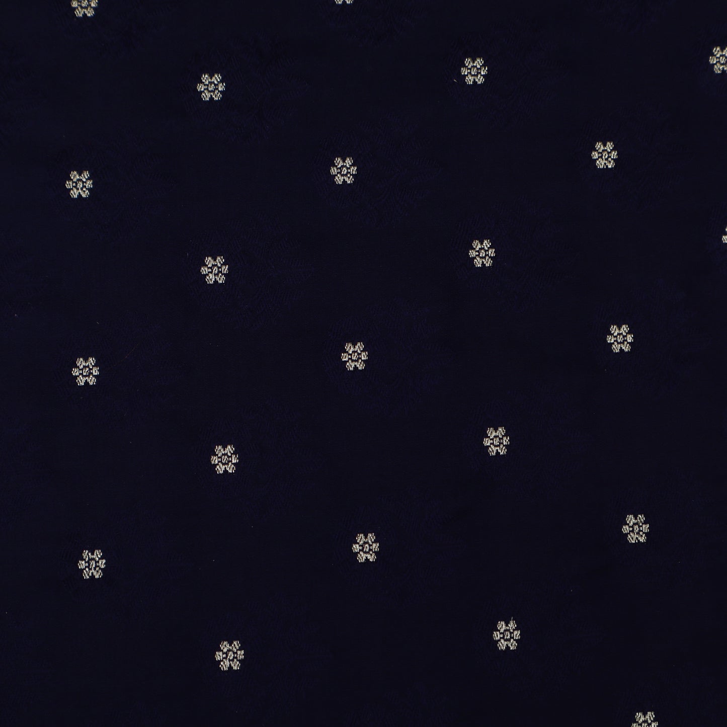 Navy Blue Color  Brocade Fabric