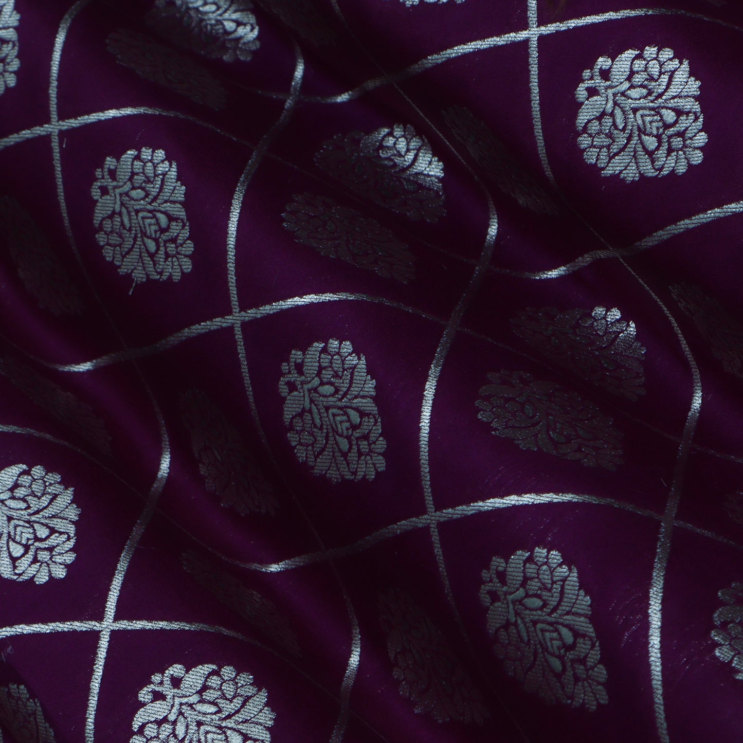 Purple Color Brocade Fabric