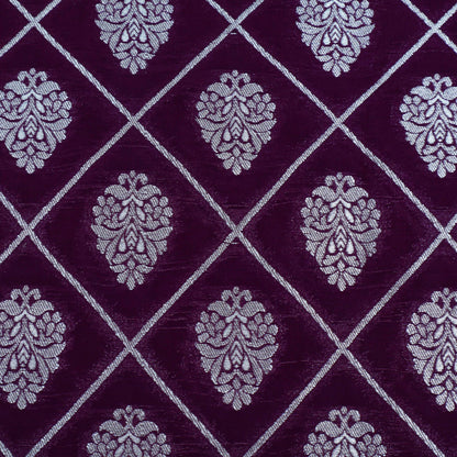 Purple Color Brocade Fabric