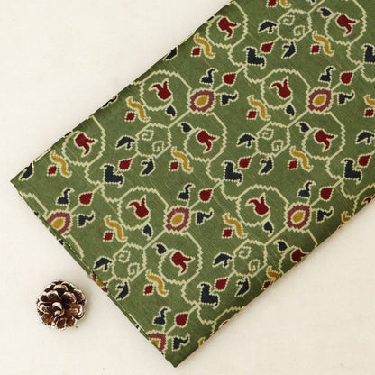 Raw Silk Ikkat Print Fabric