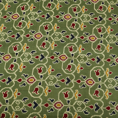 Raw Silk Ikkat Print Fabric