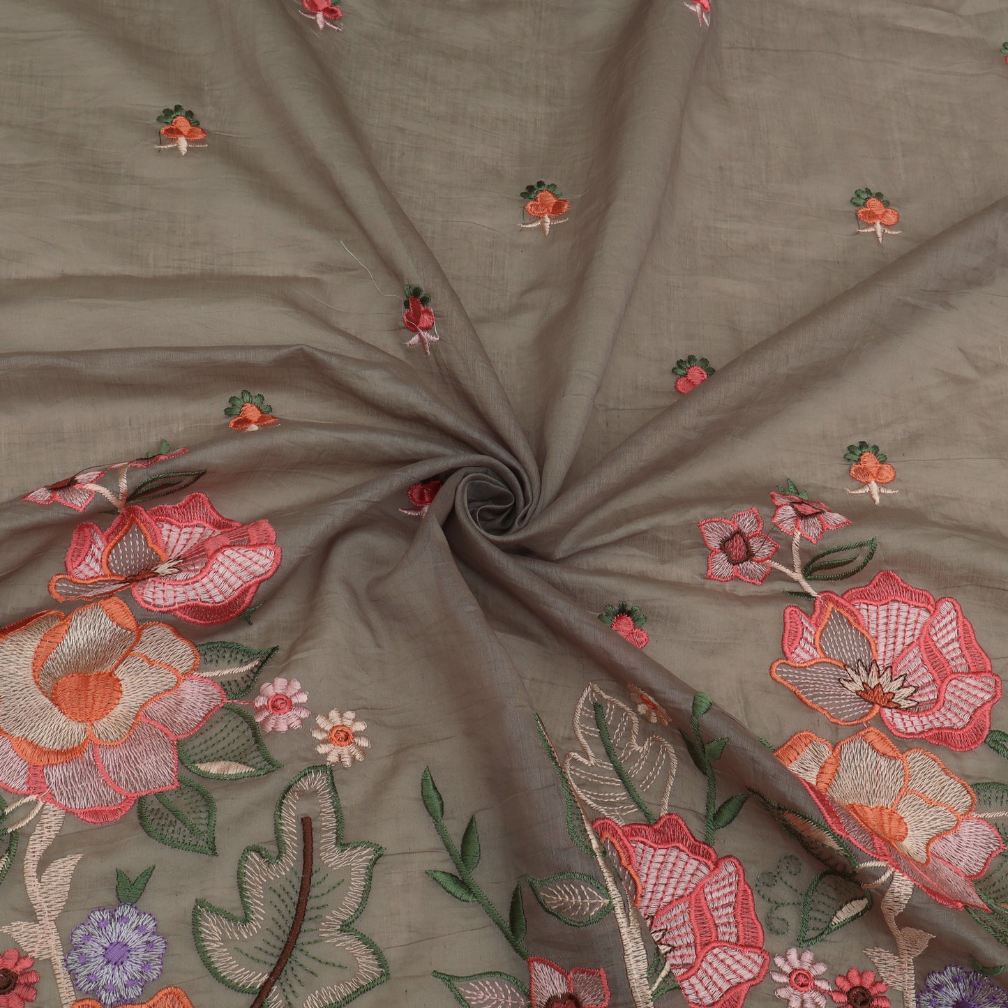 Mul Chanderi Embroidery Fabric