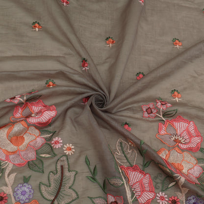 Mul Chanderi Embroidery Fabric