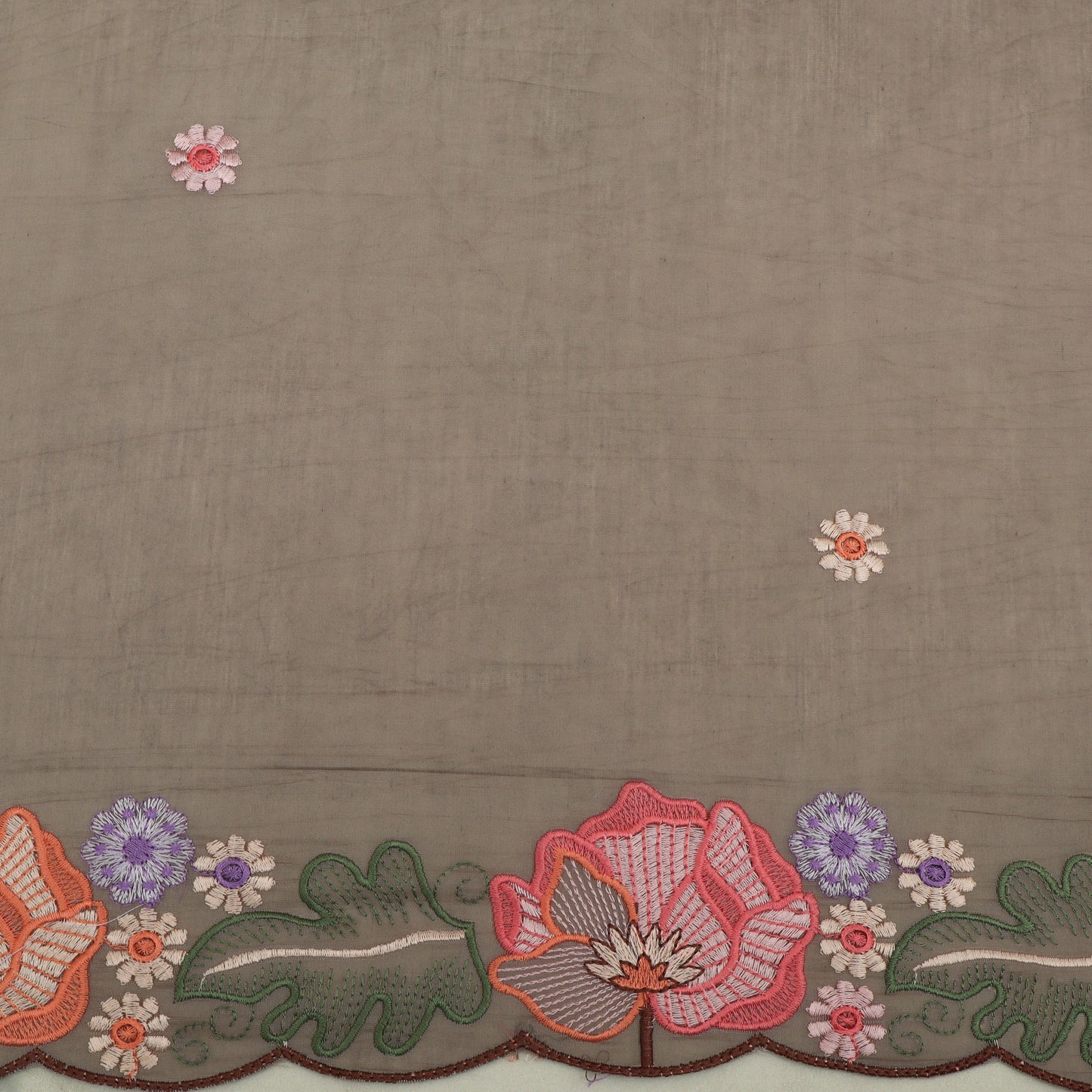 Mul Chanderi Embroidery Fabric