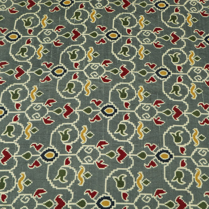 Raw Silk Ikkat Print Fabric
