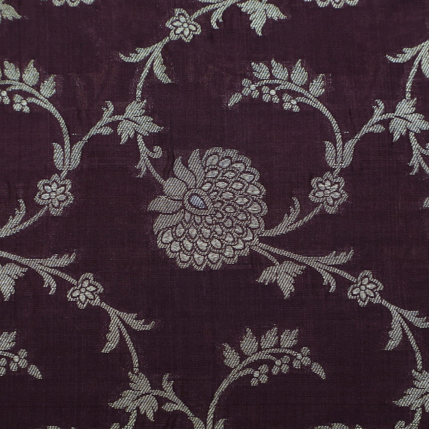 Wine Color Brocade Fabric