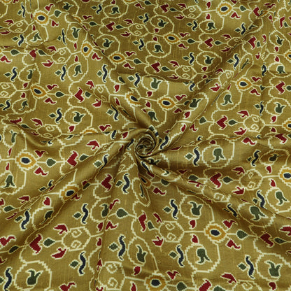 Raw Silk Ikkat Print Fabric