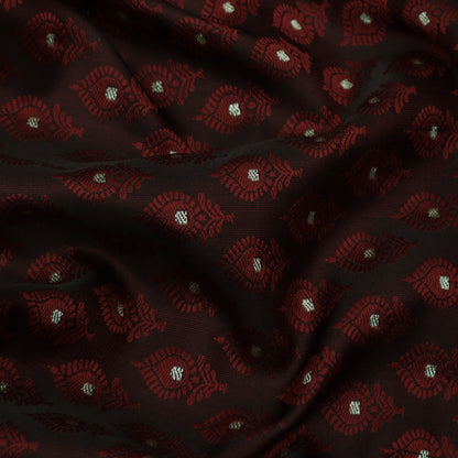 Brown Color  Brocade Fabric