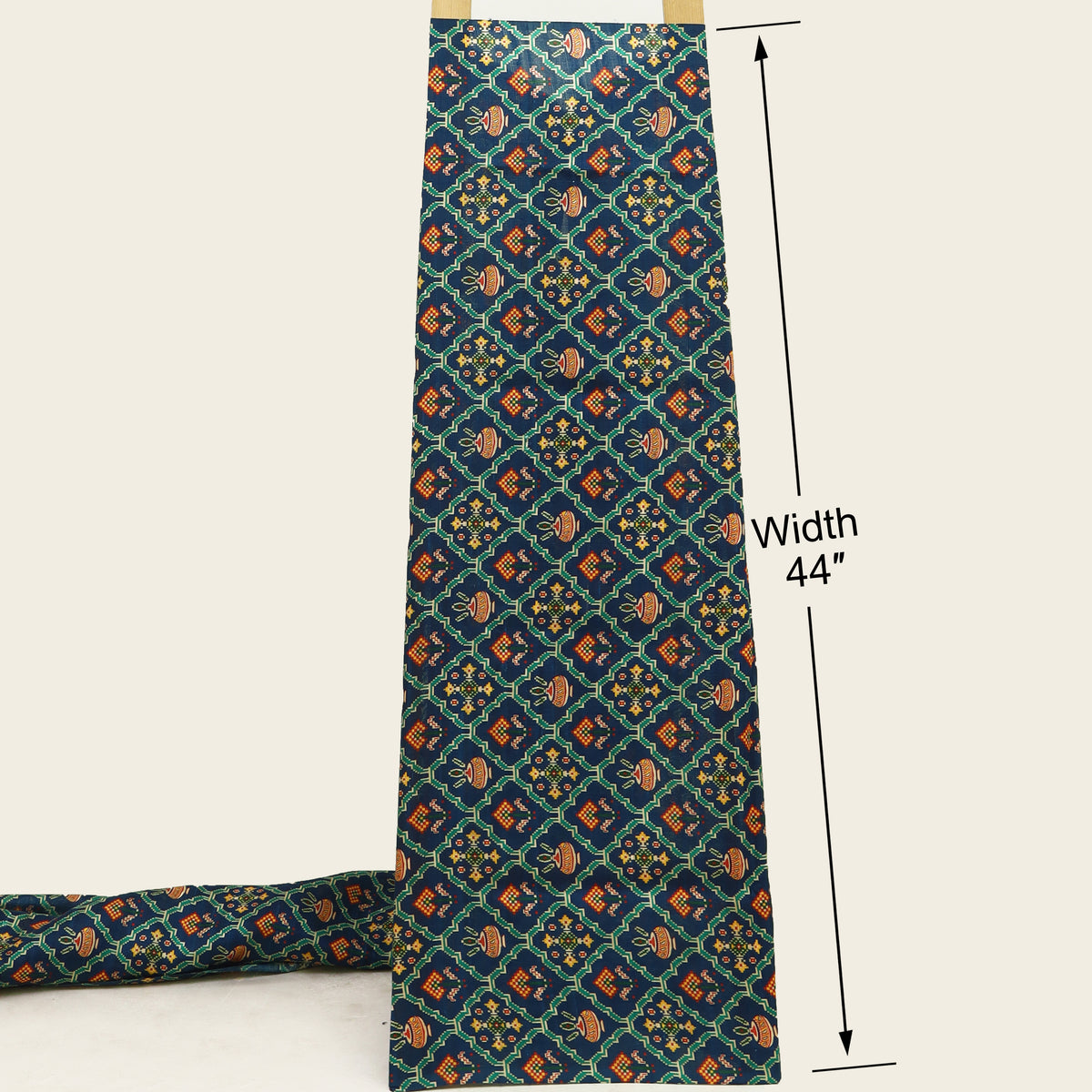 Raw Silk Ikkat Print Fabric