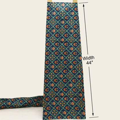 Raw Silk Ikkat Print Fabric