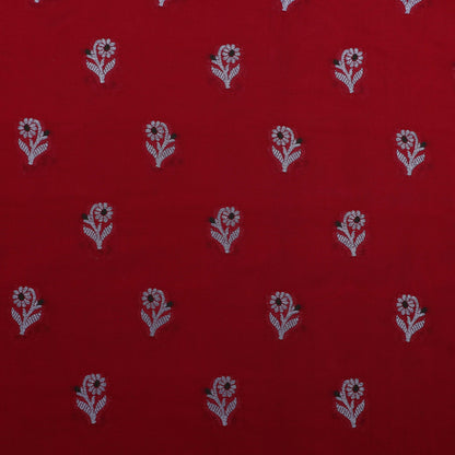 Red Color Brocade Fabric