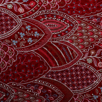 Rani Color Velvet Embroidery Fabric