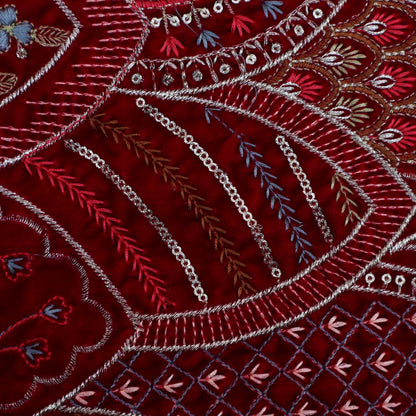 Rani Color Velvet Embroidery Fabric