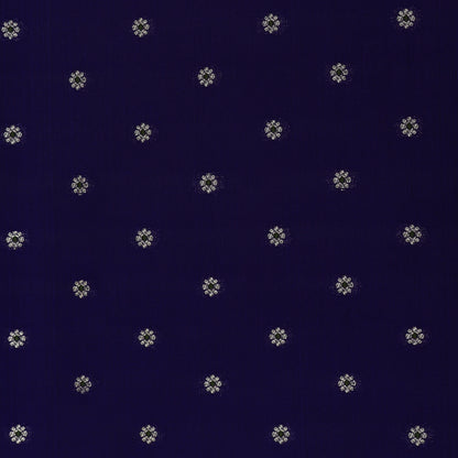 Royal Blue Color Katan Meena Brocade Fabric