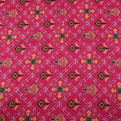 Raw Silk Ikkat Print Fabric