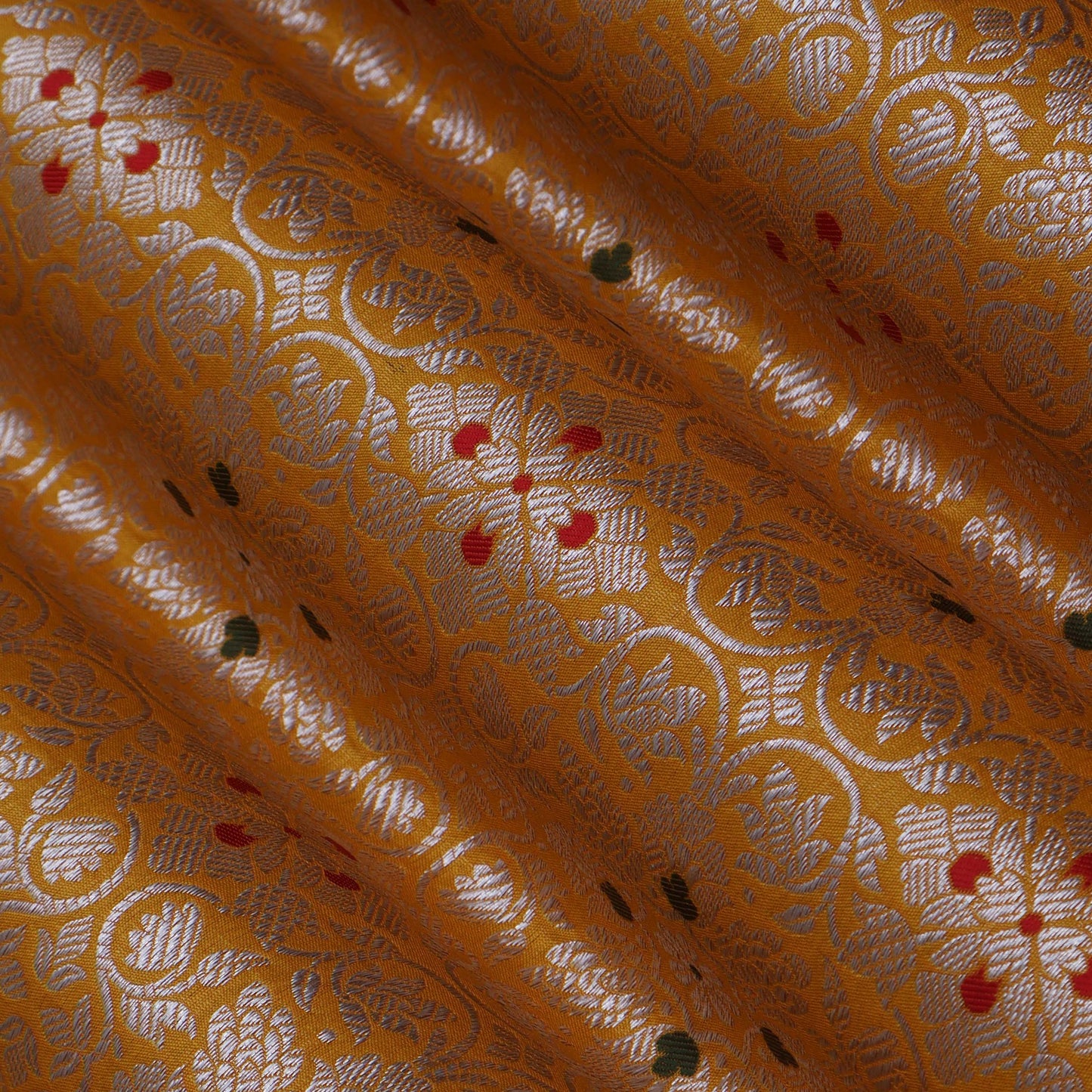 Mustard Color Brocade Fabric
