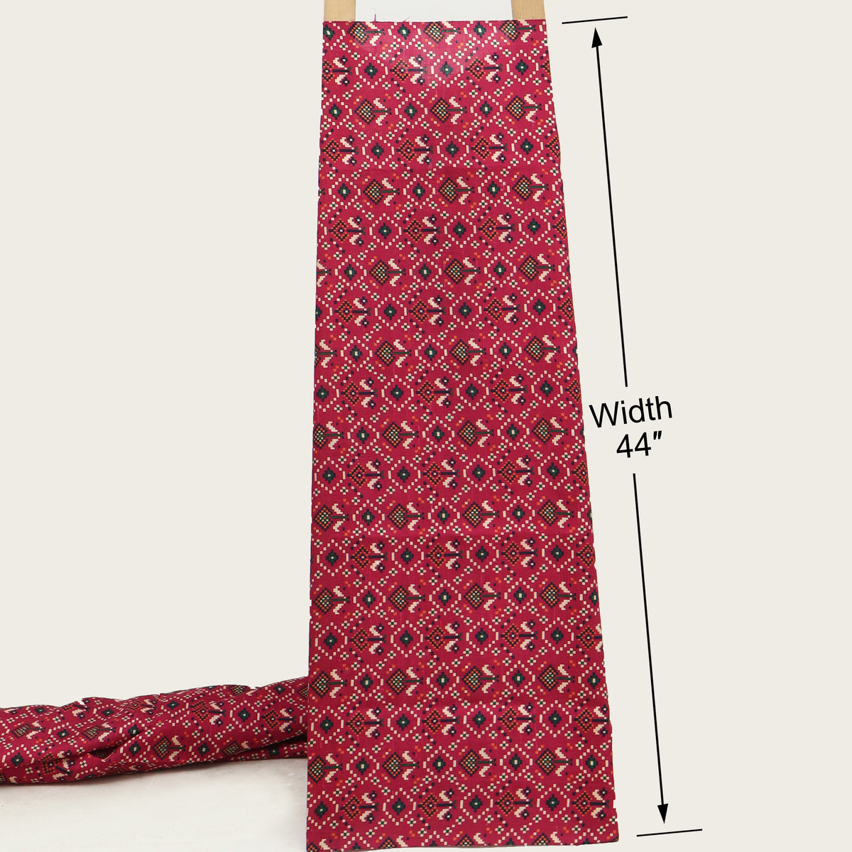 Raw Silk Ikkat Print Fabric