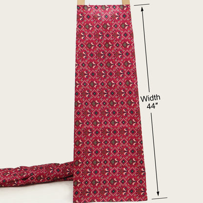 Raw Silk Ikkat Print Fabric