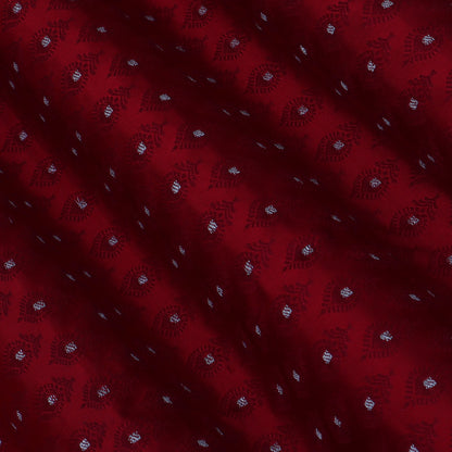 Maroon Color  Brocade Fabric