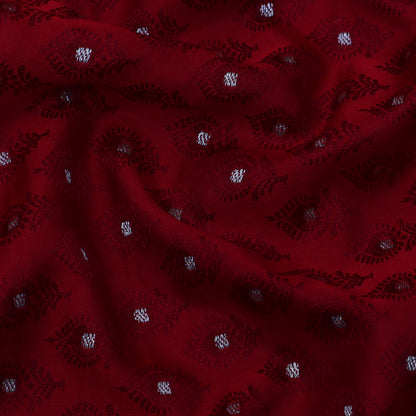 Maroon Color  Brocade Fabric