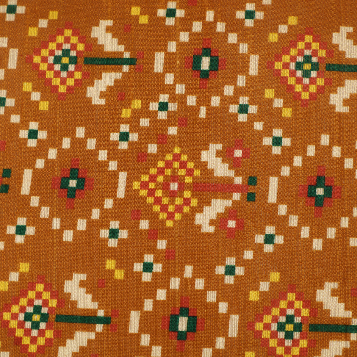 Raw Silk Ikkat Print Fabric