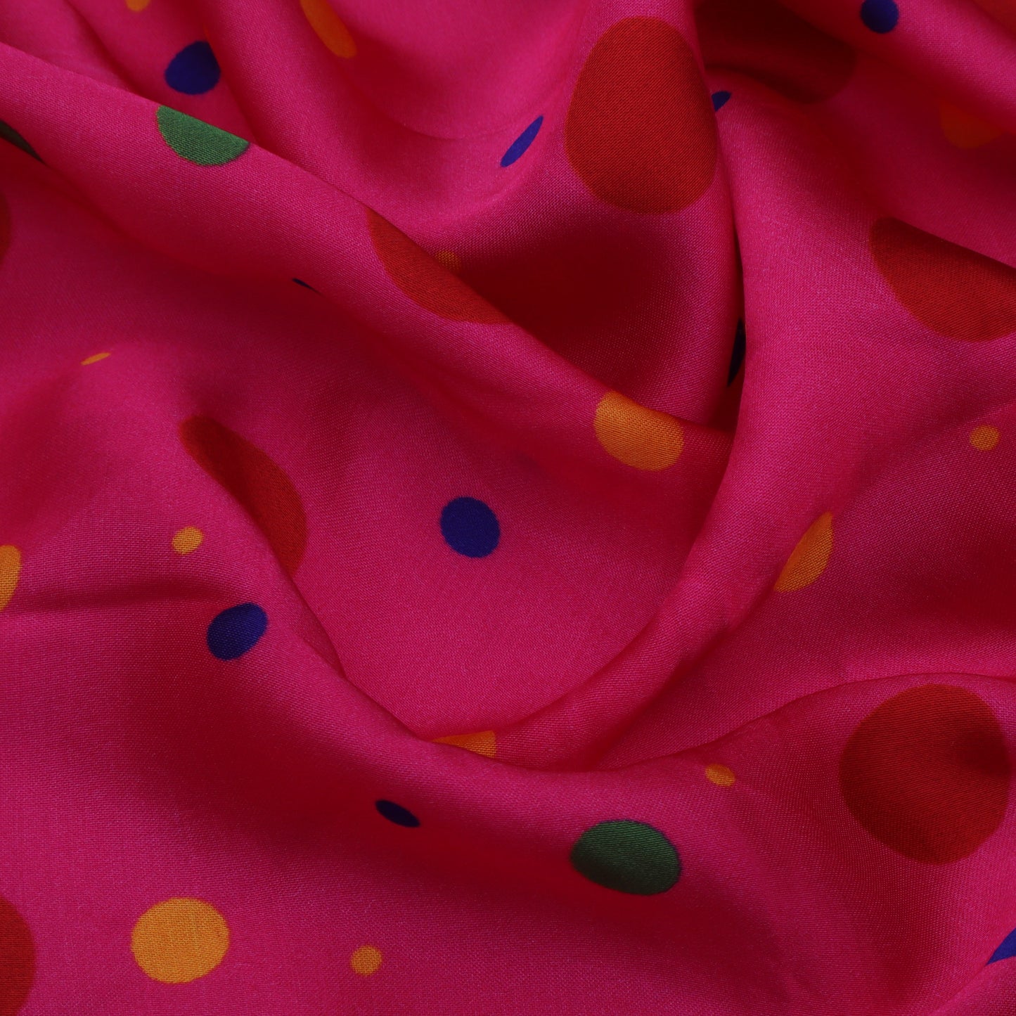 Pink Color Modal Satin Hydra Print Fabric