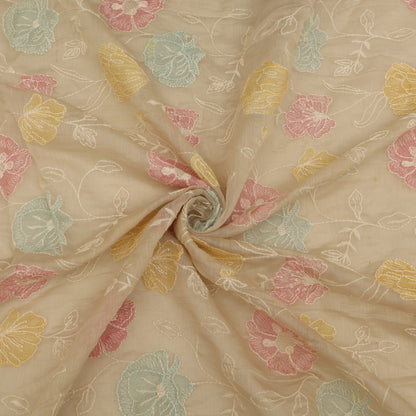 Chanderi Embroidery Fabric