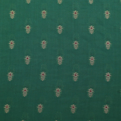 Rama Green Color Brocade Fabric