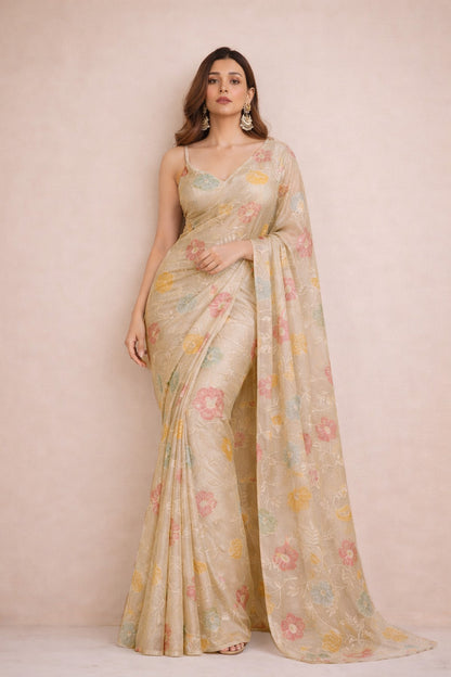 Chanderi Embroidery Fabric