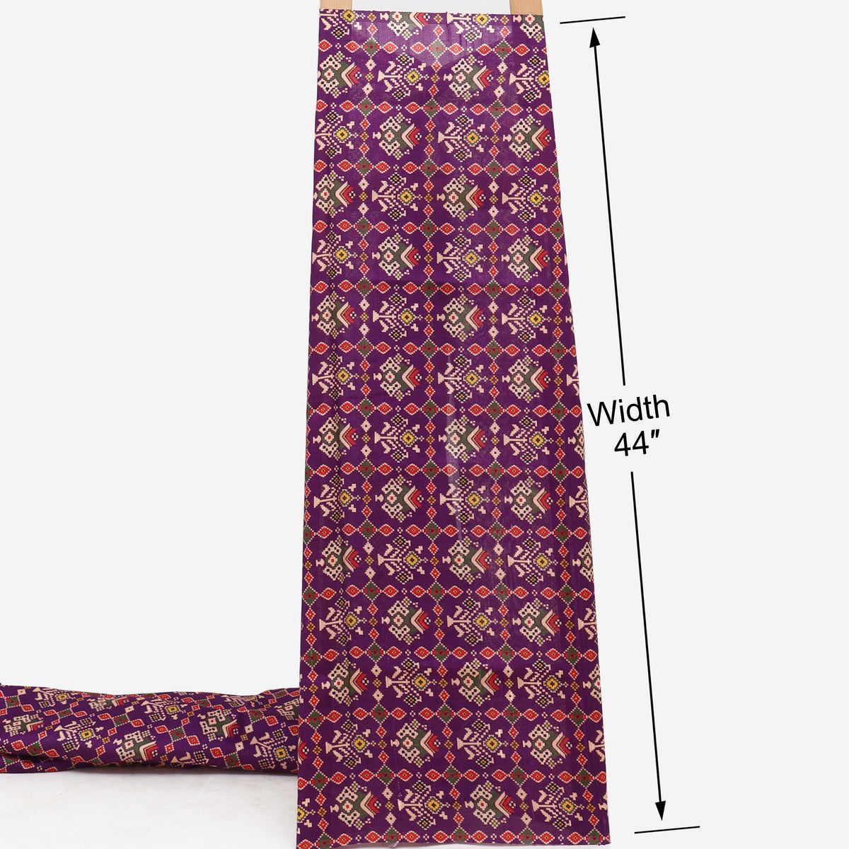Raw Silk Ikkat Print Fabric
