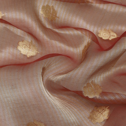 Rust Color Organza Tissue Booti Fabric