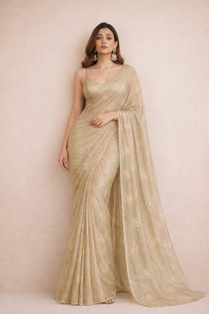 Chanderi Embroidery Fabric