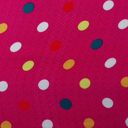 Pink Color Modal Satin Hydra Print Fabric