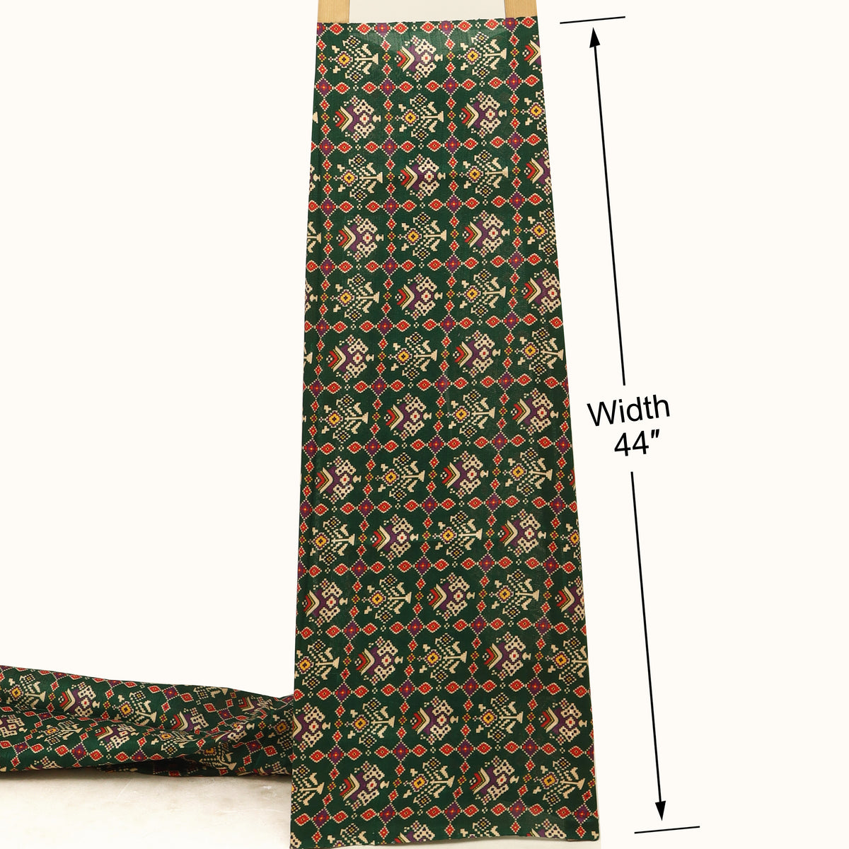 Raw Silk Ikkat Print Fabric