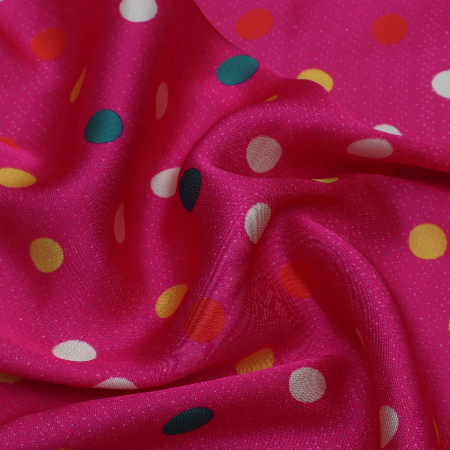 Pink Color Modal Satin Hydra Print Fabric