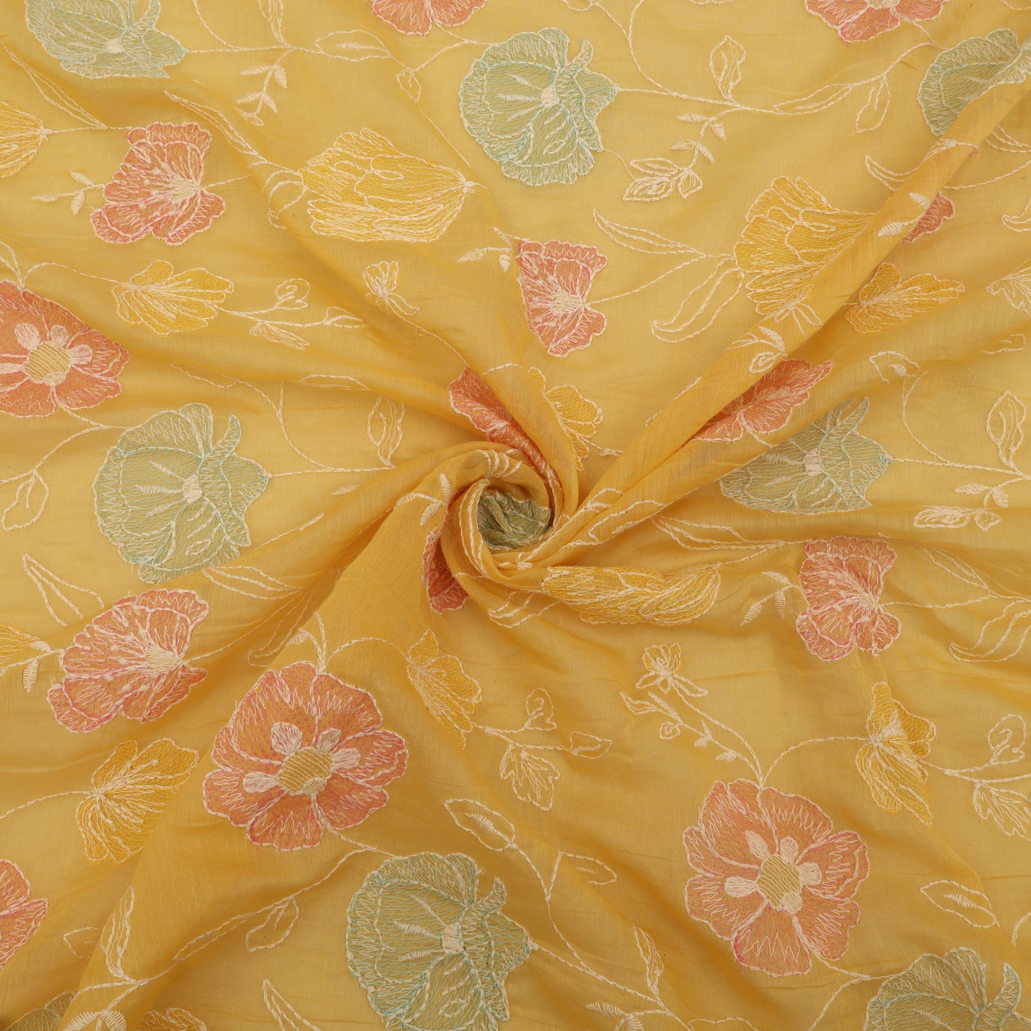 Chanderi Embroidery Fabric