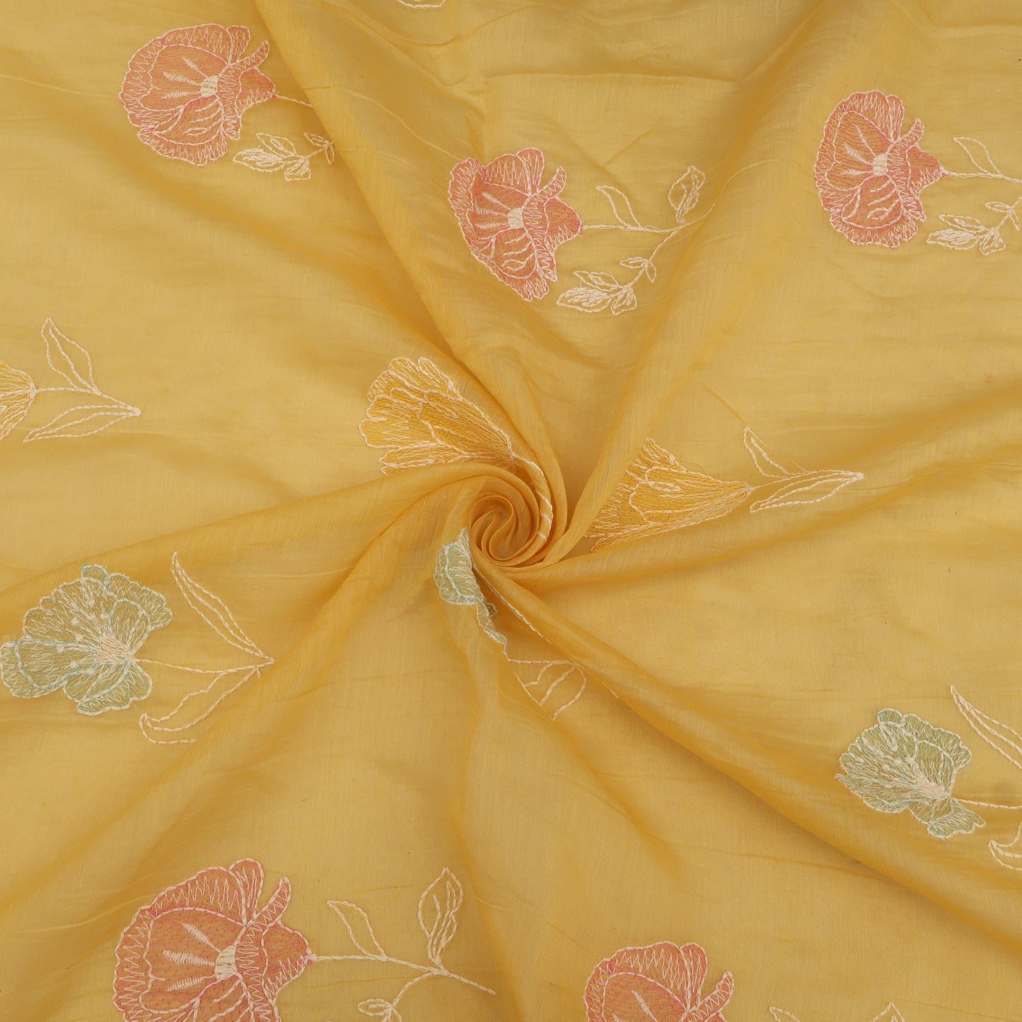Chanderi Embroidery Fabric