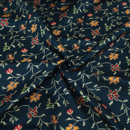 Raw Silk Ikkat Print Fabric