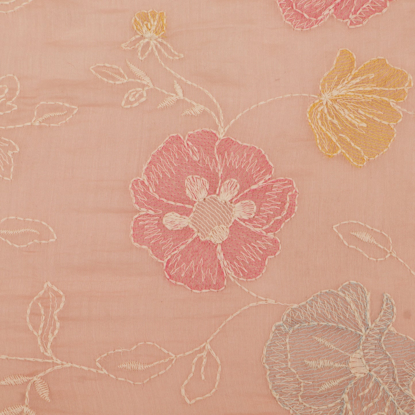 Chanderi Embroidery Fabric